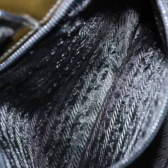 PRADA Shoulder Bag Enamel Khaki Auth bs13473 - Picture 11 of 16